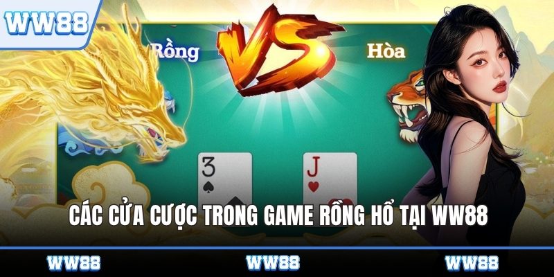 Các cửa cược trong game Rồng Hổ tại WW88